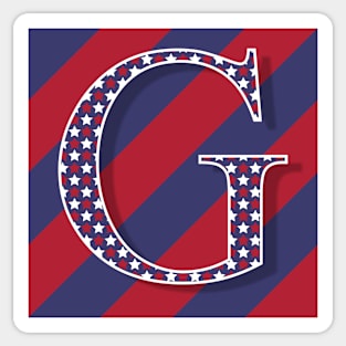 Old Glory Letter G Sticker